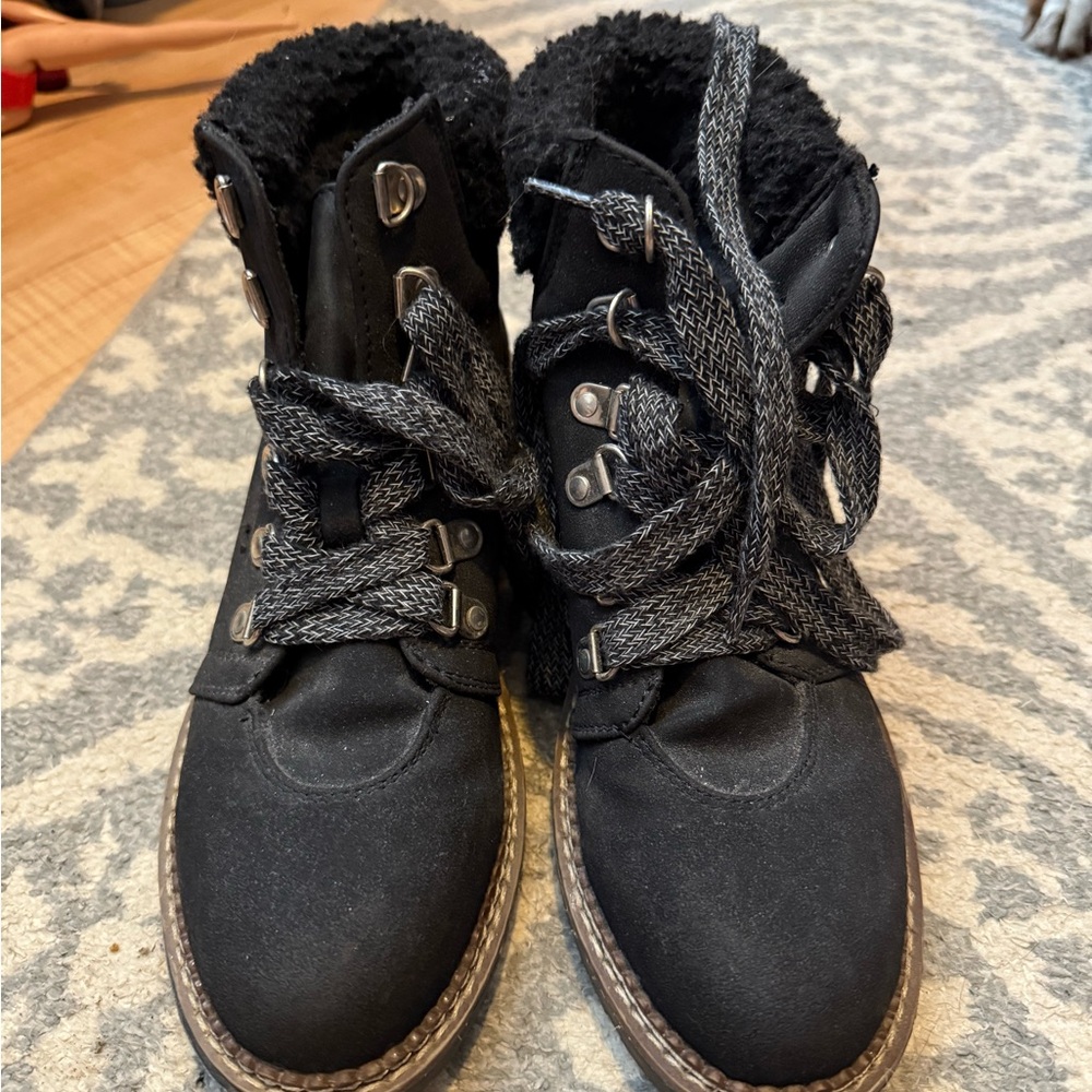 Dirty Laundry Black Lace Up Boots